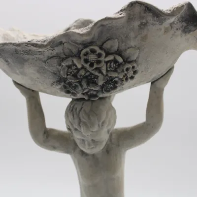 Antique Stone Garden Statue
$80.00
-Cherub holding a scalloped bowl