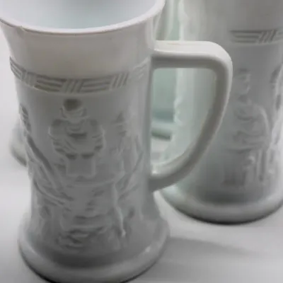Set of 4 Vintage Federal Milk Glass Beer Steins
$30.00