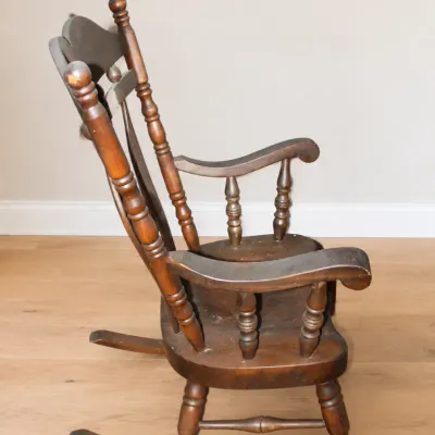 Dark Wood Vintage Rocking Chair
$75.00
27" x 38" x 45"