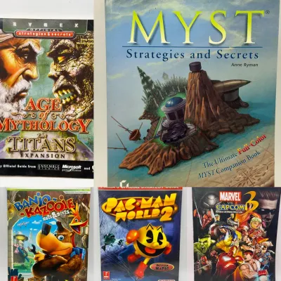 (5) Video Game Guides-Myst, Banjo Kazooie & More 