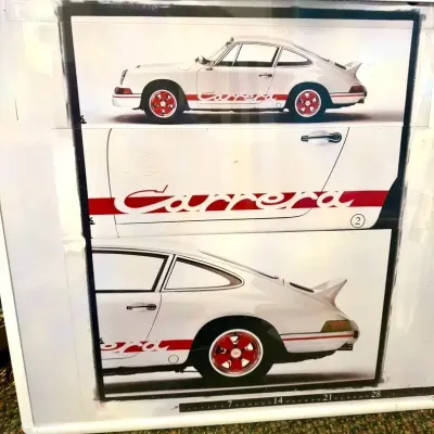 Porsche Carreras Framed Poster 