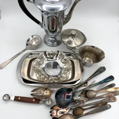 Mixed Metal Serving Ware 
