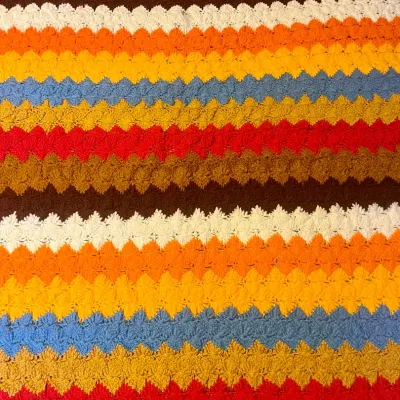 Dynamic Colors Crochet Row Blanket