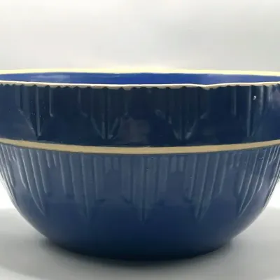 10” Blue Ceramic Kitchen Mixing Bowl