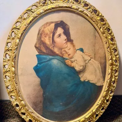 Madonnina Or Madonna Of The Streets Framed Print By Roberto Ferruzzi