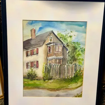 21” x 17” Unsigned Watercolor of A Home
