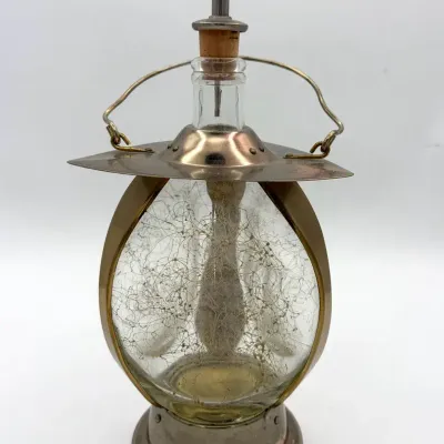 Brass and Glass Musical Liquor Decanter Ship Lantern