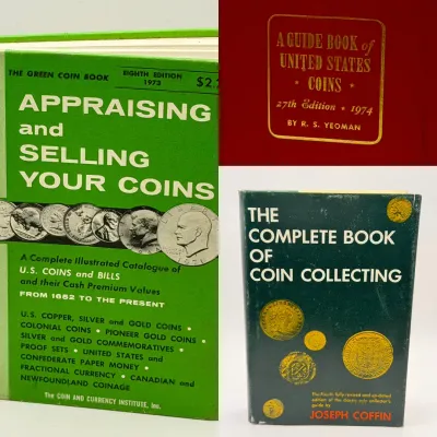 (3) Vintage Coin Collecting Hardcover Books