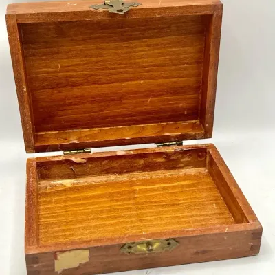 Antique Index Box with Hand-cut Woodworking Joints