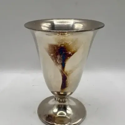 (6) 3 1/2” Melford Cordial Cups — Pure Silver Electroplated on White Metal