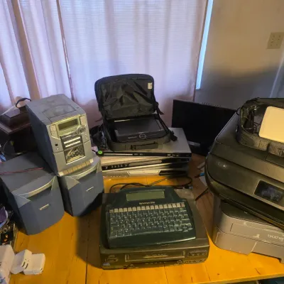 Sale Photo Thumbnail #10: Electronics. AlphaSmart, CD and VHS players JVC, Magnovox, Philips, Emerson