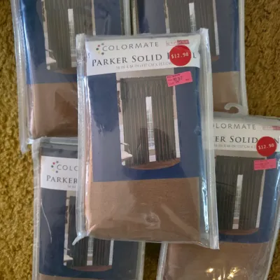 Sale Photo Thumbnail #53: Curtains drapes unopened