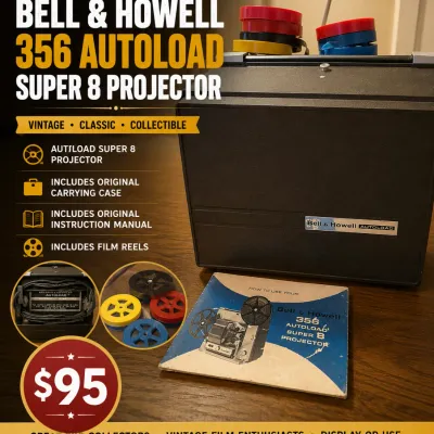 Sale Photo Thumbnail #31: Vintage Bell & Howell Super 8 Projector