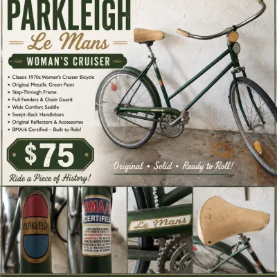 Sale Photo Thumbnail #21: Vintage late 60s Original Parkleigh Le Mans Woman's Cruiser