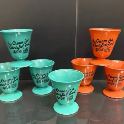 Hazel Atlas Platonite Milk Glass Sundae Cups (WH5)