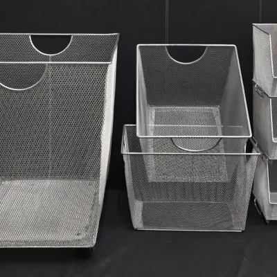 Metal Mesh Storage Baskets (WH)