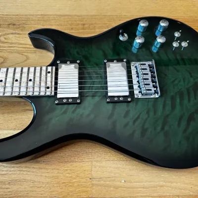 Sale Photo Thumbnail #2: Green Quilted Top — Kiesel Custom Shop Electric Guitar