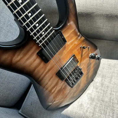 Sale Photo Thumbnail #3: Amber Burst — Custom Built Electric Guitar, Moses Graphite Neck