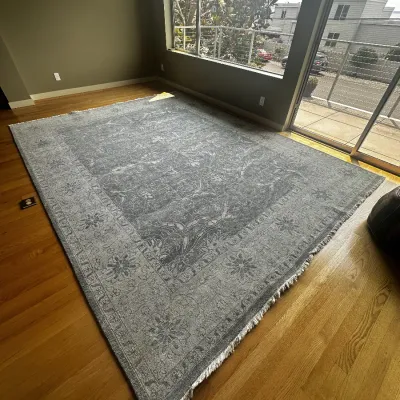 Sale Photo Thumbnail #10: Ben Soleimani Restoration Hardware Wool Rug Venetian Silver Gray 9x12