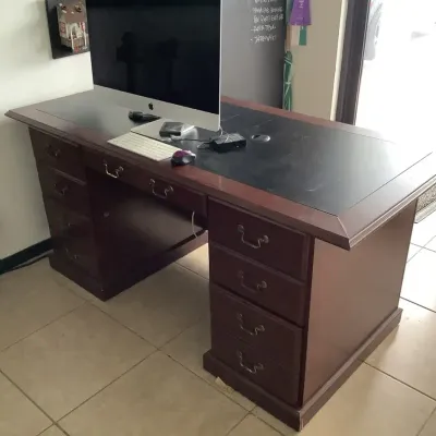 Vintage Office Desk And File Cabinet 