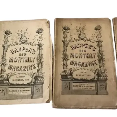 Four Volumes Of Harper’s New Monthly Magazine 