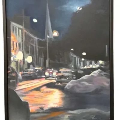 "Manchester Moon" By Ken Orton Original 2004 26x20 in