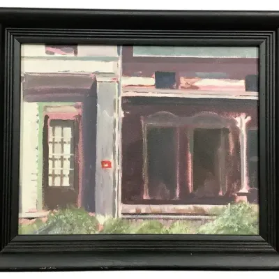 "Porch" Oil On Canvas By Ken Orton 2003 (10x8) 
