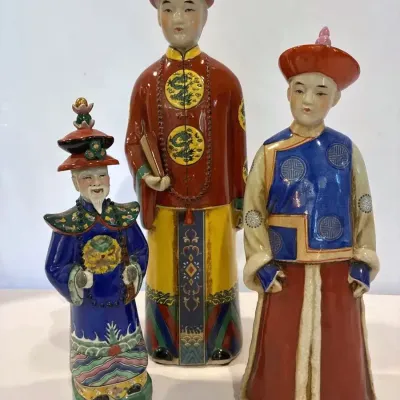 Chinese Porcelain Ceramic Court Or Imperial Figurines