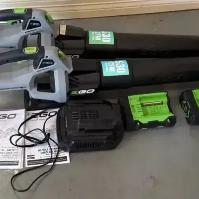 EGO Blowers And Batteries With Charger Included