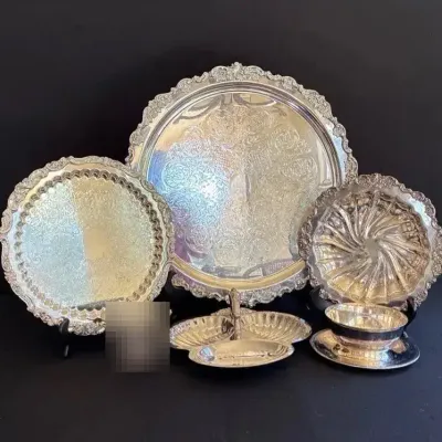 Vintage Wallace, Silver Plate Trays And More
