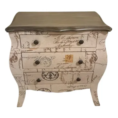 Stein World Petite Bombe 3-Drawer French Script Accent Chest 