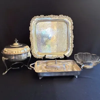 Vintage Silver-Plated Serving Collection 