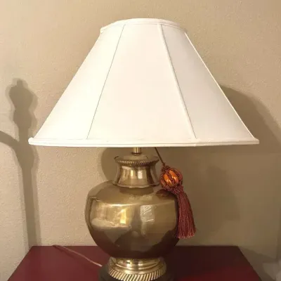 Vintage Frederick Cooper Chicago Brass Ginger Jar Table Lamp 