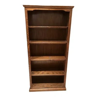 Traditional Dark Tall 5-Shelf Bookshelf/Display Cabinet 