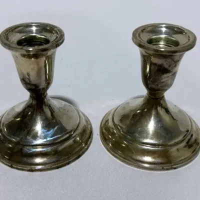 Vintage Towle Sterling Silver Weighted Candleholders 
