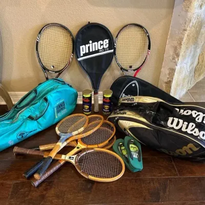 For The Tennis Lover - Collection Of Vintage Rackets, Prince, Wilson And More