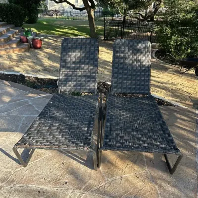 Patio Renaissance Adjustable Resin Chaise Lounges - Pair Of 2