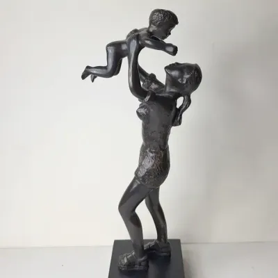 JMBER A P Sculpture, Mother and Child, Bronze | Excellent Condition | Heavy To Ship
