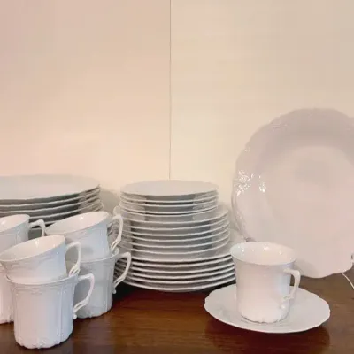 Hutschenreuther and Baronesse Pattern, Tirschenreuth Porcelain, Bavaria Germany |  6 Place Settings