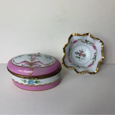 Limoges, France “Emee” Vintage Porcelain, 2 Pieces  