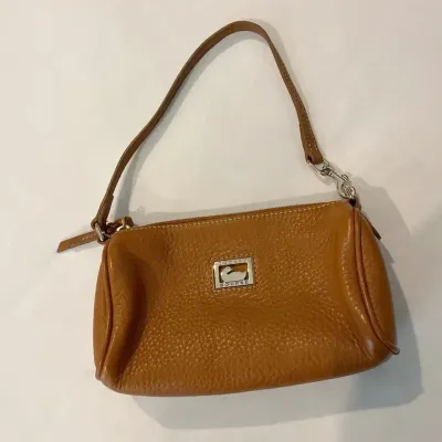 Dooney & Bourke Small Brown Leather Handbag, Vintage 
