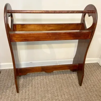 Vintage Wood Blanket Quilt Rack