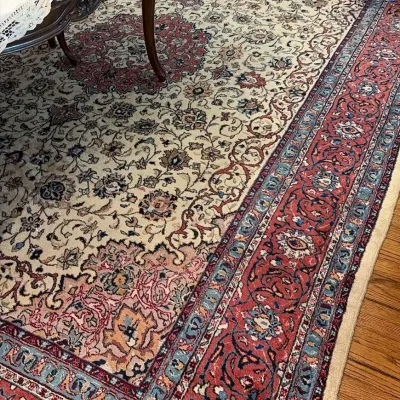 Persian “Tabriz” Hand Knotted Area Rug 10x13ft | Excellent Condition 