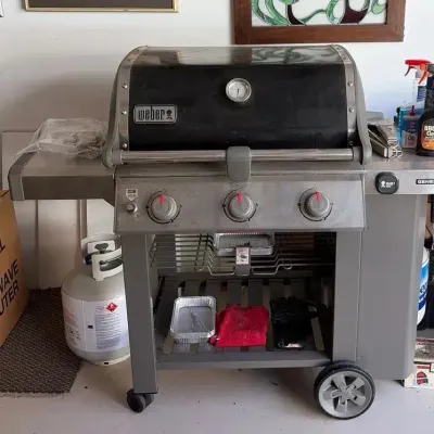 Weber Grill with Gas Tanks