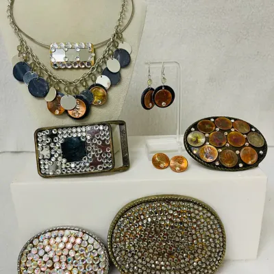 Custom Handcrafted Western Style Jewelry and Buckle Sets