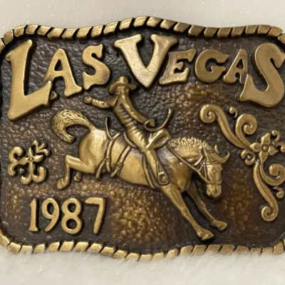 1987 Las Vegas Limited Edition Bronze Belt Buckle