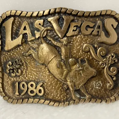 Las Vegas 1986 Limited Edition Bronze Belt Buckle 