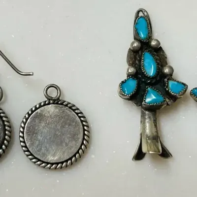 Sterling Silver Southwest Style Earring Parts