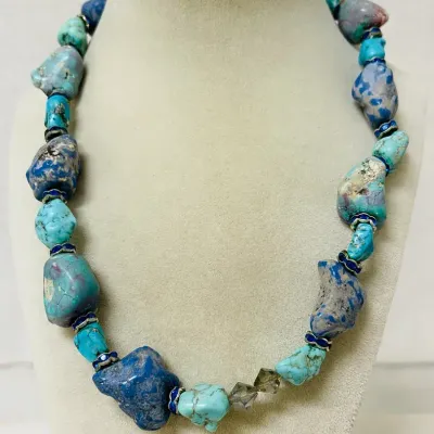 Handcrafted Turquoise Statement Necklace