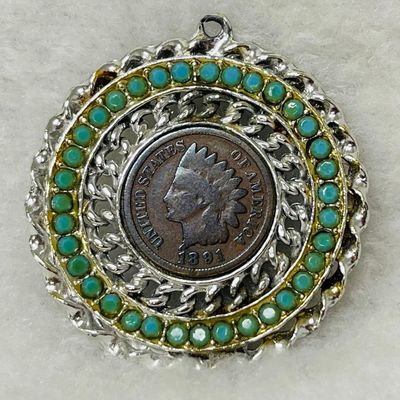 1891 Indian Head Penny Necklace Pendant